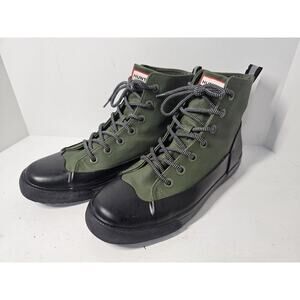 Hunter Canvas High Top Rain Boot Shoes Women's Sz 10.5 Mens Sz 8.5